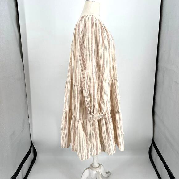 The Great Dress Prairie Tiered Striped Cotton Gauze Dress Medium 2 - Picture 6 of 10